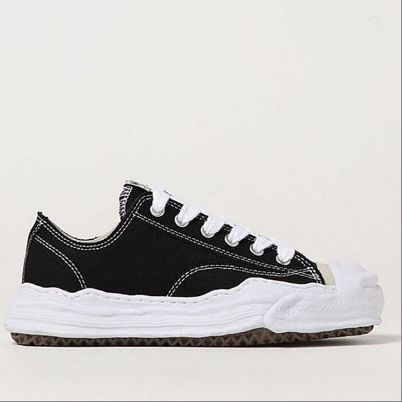 Maison Mihara Yasuhiro-Black "Hank" OG Sole Canvas Low-top Sneaker-Size 36 - Picture 4 of 17